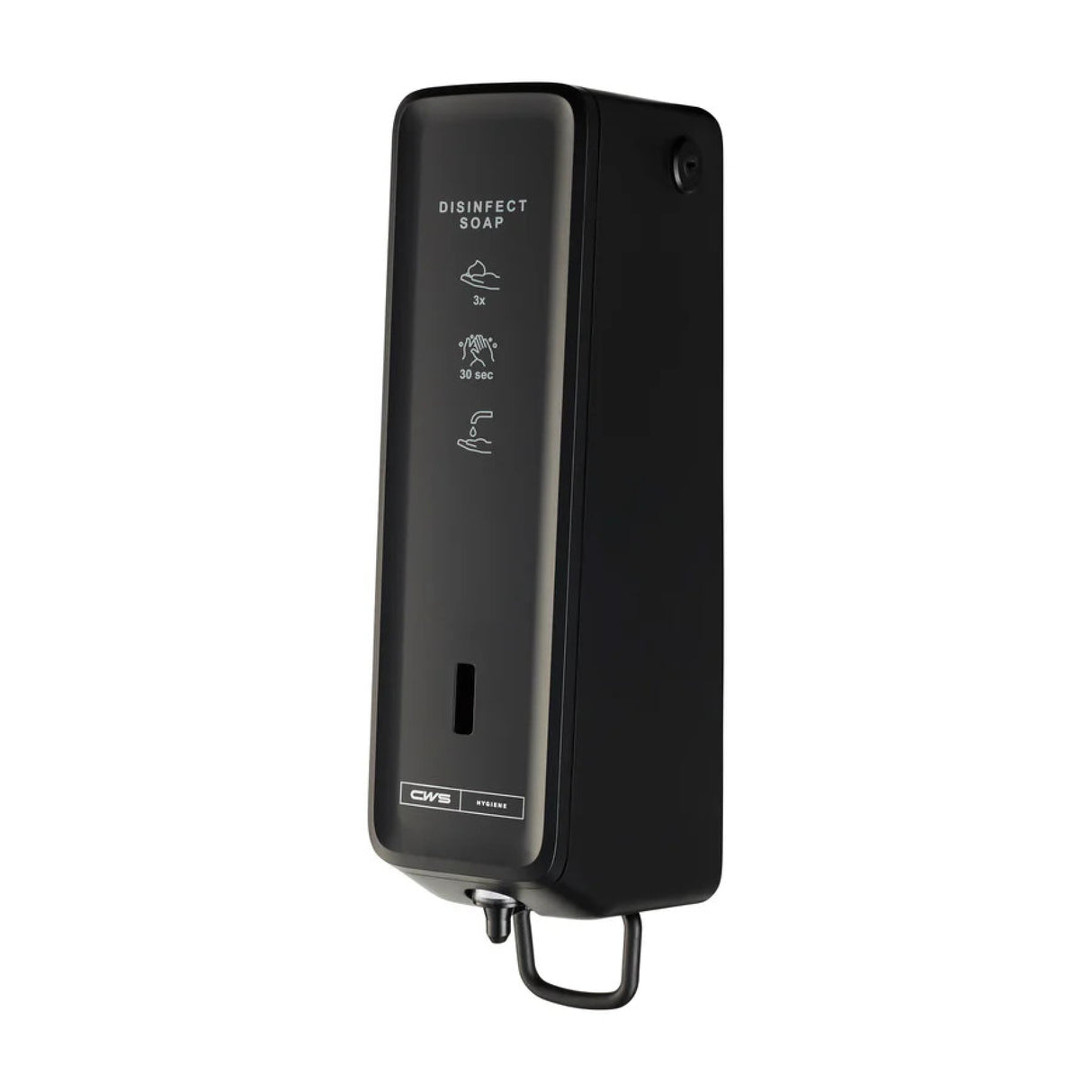 CWS PureLine EcoBlack Desinfektionsschaumspender, schwarz, mit Diebstahlsicherung – Ansicht 3