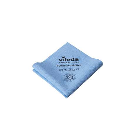 Vileda Professional PURmicro Active Microfasertuch, beschichtet – streifenfreie Reinigung von Glas & Edelstahl – Ansicht 3