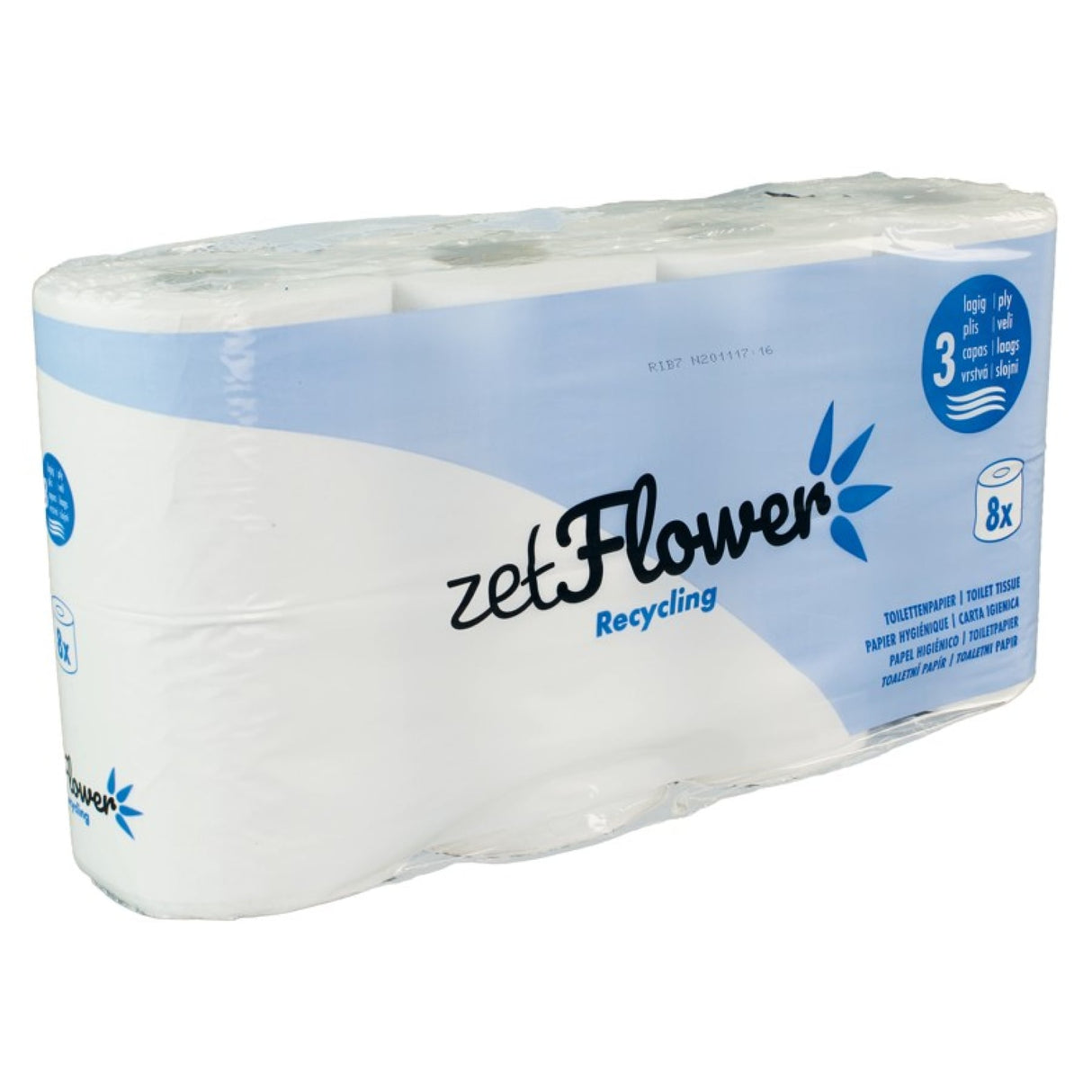 ZVG Toilettenpapier 3-lagig, weiß, extra weich mit Dekoprägung – Ansicht 3