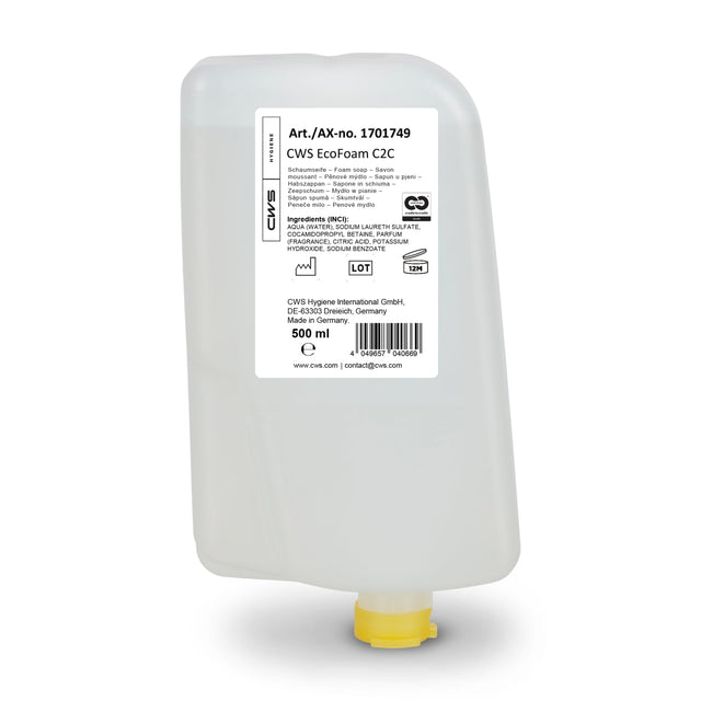CWS EcoFoam Schaumseife, pH-hautneutral, ohne Farbstoffe, floraler Duft