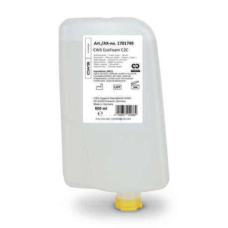CWS EcoFoam Schaumseife, pH-hautneutral, ohne Farbstoffe, floraler Duft – Ansicht 2