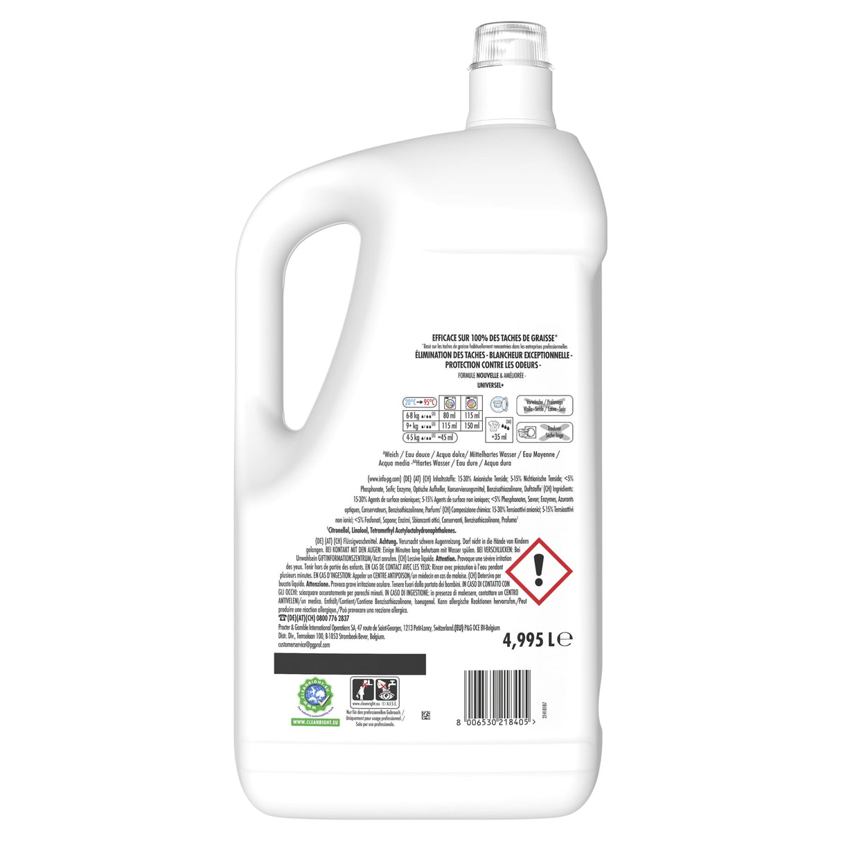 Ariel Professional Universal+ Flüssigwaschmittel mit Geruchsschutz – Ansicht 4
