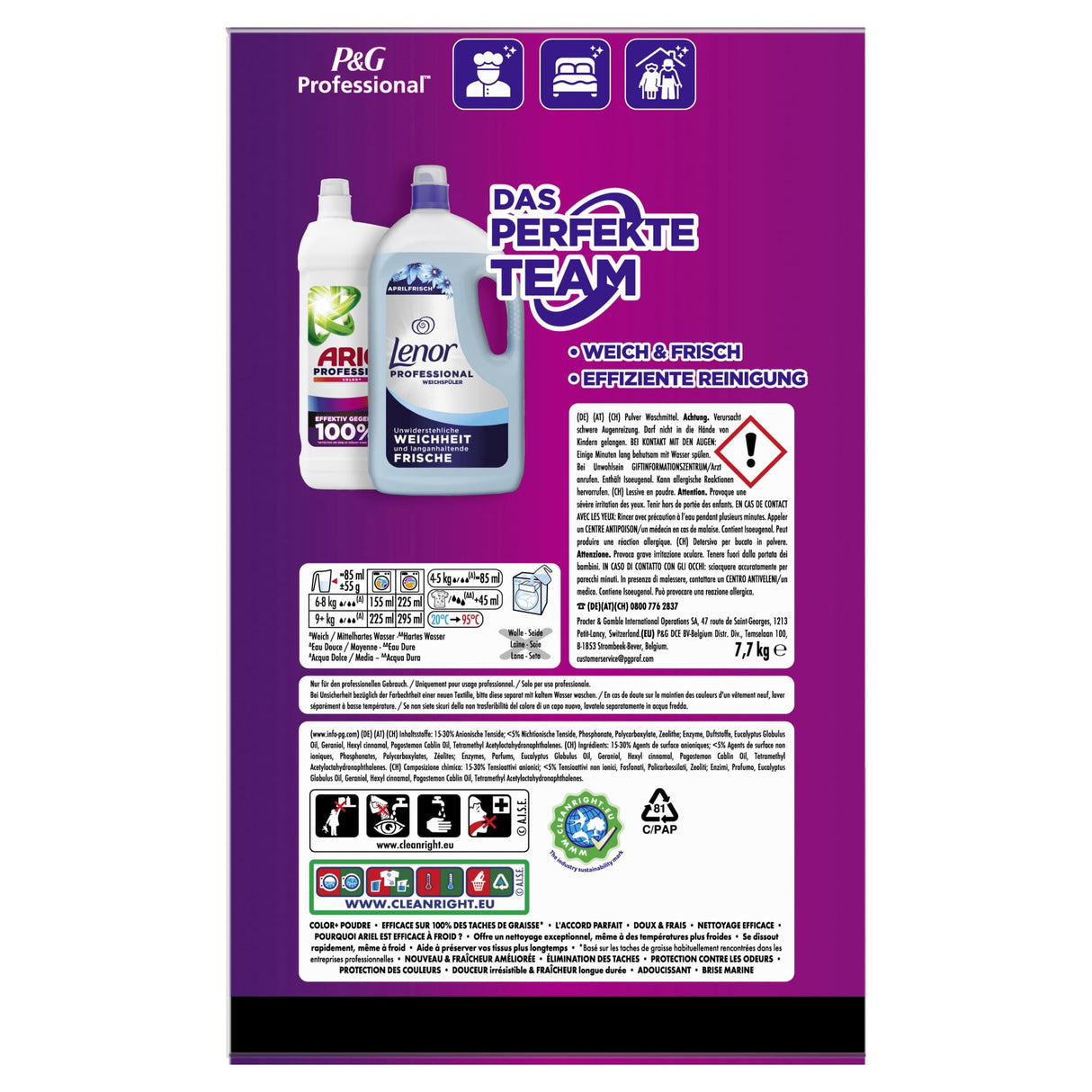 Ariel Professional Color+ Pulverwaschmittel für den professionellen Einsatz – Ansicht 7
