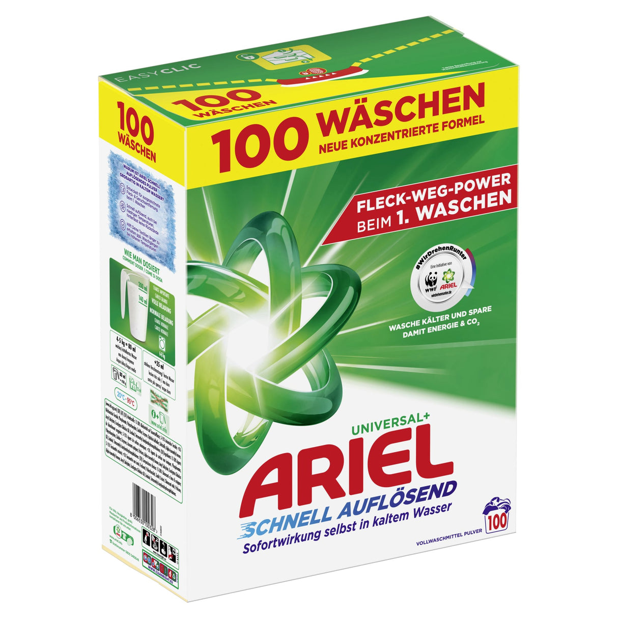 Ariel Universal+ Pulver-Vollwaschmittel für strahlende Reinheit – Ansicht 4