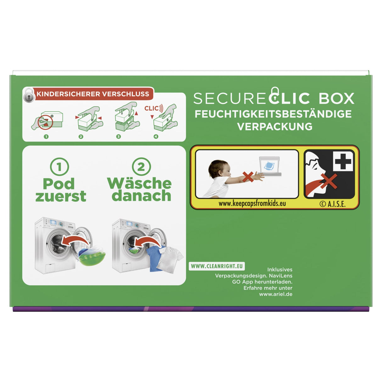 Ariel All in 1 PODS Color+ Colorwaschmittel für kraftvolle Fleckenentfernung – Ansicht 6