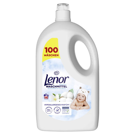 Lenor Sensitiv Flüssigwaschmittel Baumwollblüte & Tiaré-Blume, besonders hautverträglich – Ansicht 3