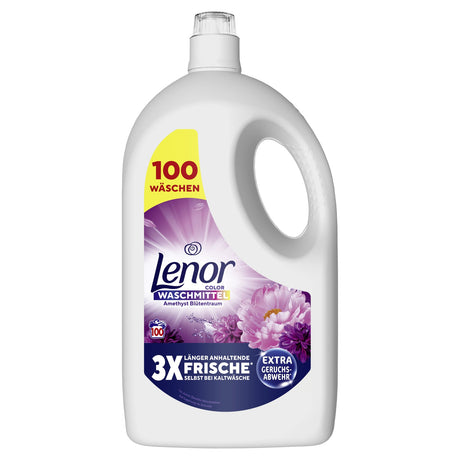 Lenor Color Flüssigwaschmittel Amethyst Blütentraum mit Tiefenreinheitsformel für Kaltwäsche – Ansicht 3