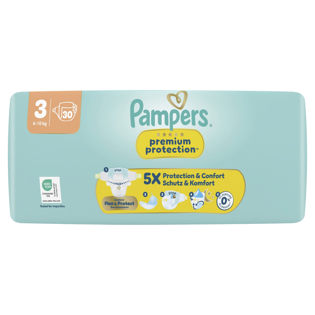 Pampers Premium Protection Windeln Größe 3 Midi (6-10 kg) mit 3-fach-Schutz-System – Ansicht 5