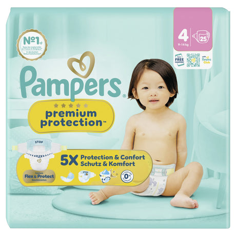 Pampers Premium Protection Windeln Größe 4 Maxi (9-14 kg) mit 3-fach-Schutz-System – Ansicht 2