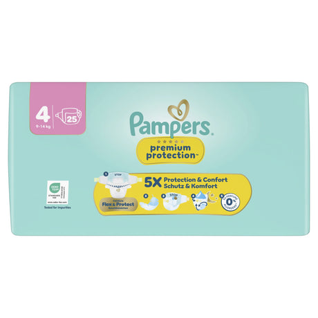 Pampers Premium Protection Windeln Größe 4 Maxi (9-14 kg) mit 3-fach-Schutz-System – Ansicht 5
