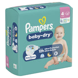 Pampers Baby Dry Windeln Größe 4 Maxi, 9-14 kg – extra Trockenheitslage