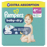 Pampers Baby Dry Windeln Größe 4+ Maxi Plus, 10-15 kg – doppeltes Sicherheitsbündchen – Ansicht 2