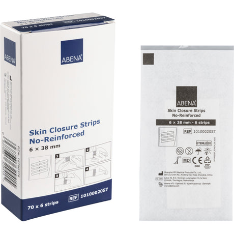 ABENA Wundnahtstreifen steril braun 6 Streifen 38 x 6 mm