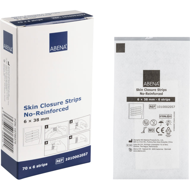 ABENA Wundnahtstreifen steril braun 6 Streifen 38 x 6 mm