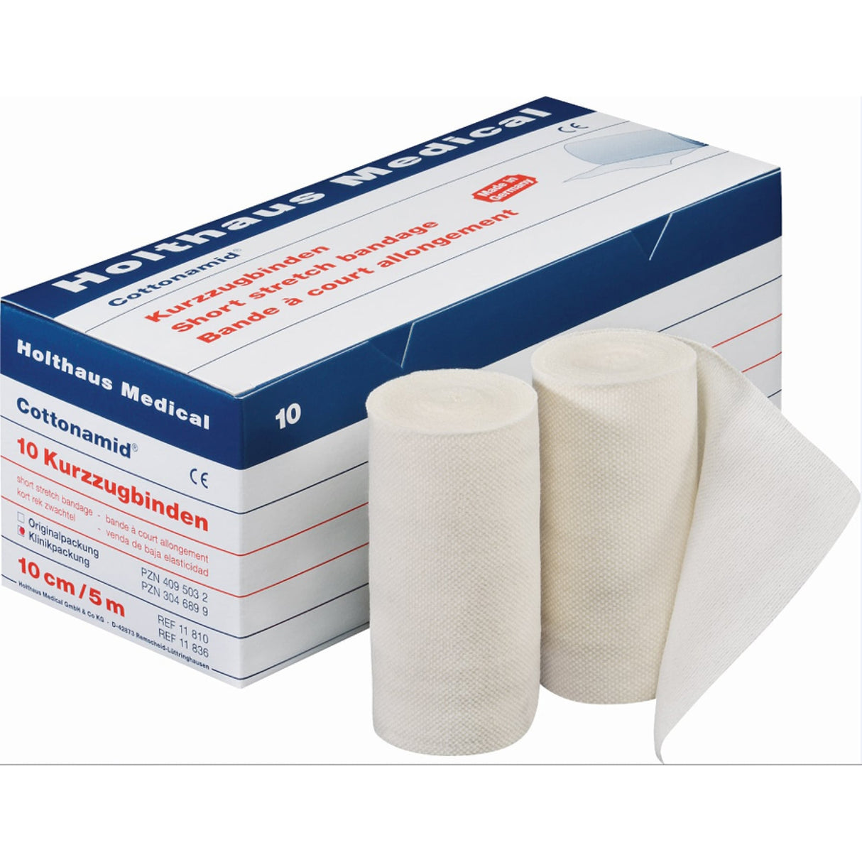 Holthaus Medical Cottonamid Kurzzug-Binde 5 m, rohweiß – Ansicht 2