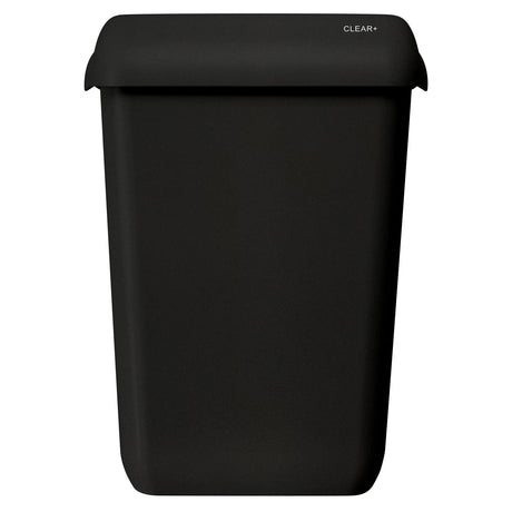 CWS Clear+ EcoBlack Abfallbehälter, 23 Liter, schwarz, mit Sichtschutzdeckel