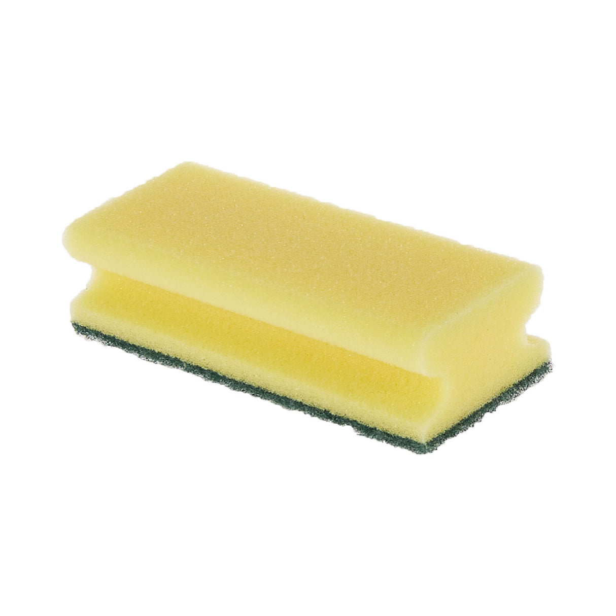 Vliesschwamm mit Griffleiste gelber Schaum / grünes Vlies 1 Stück