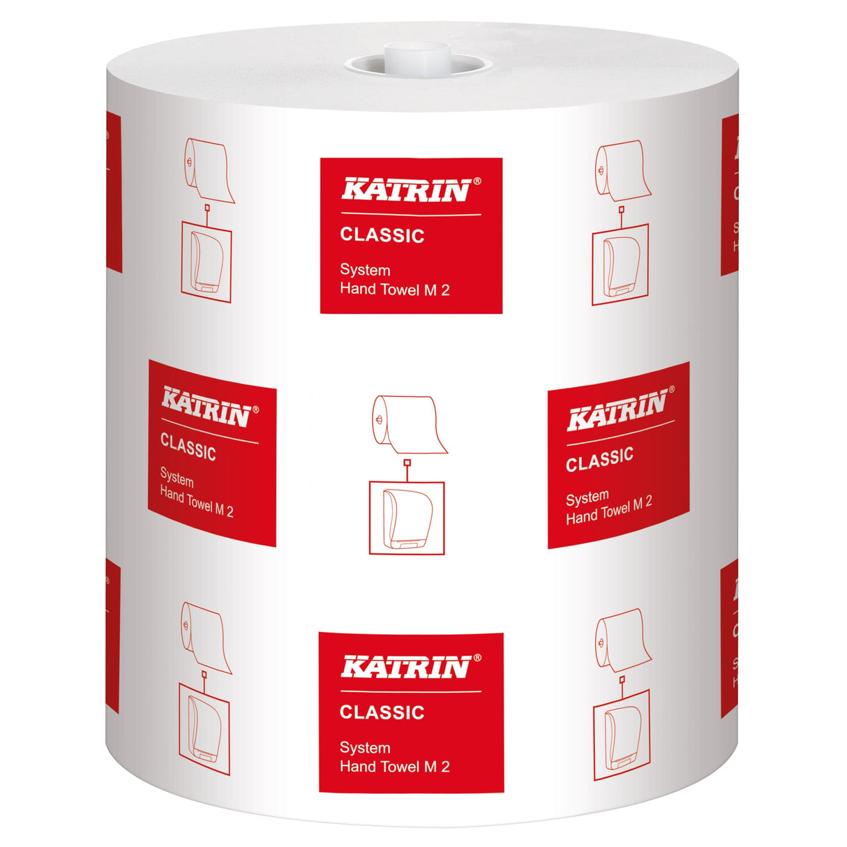 KATRIN System M 711 Papierhandtuchrolle, 2-lagig, 160 m, weiß