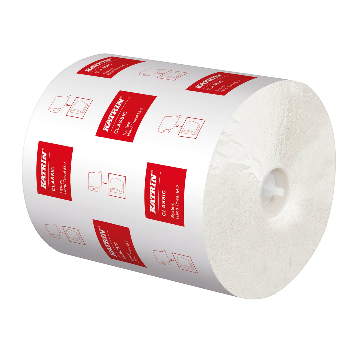 KATRIN System M 711 Papierhandtuchrolle, 2-lagig, 160 m, weiß