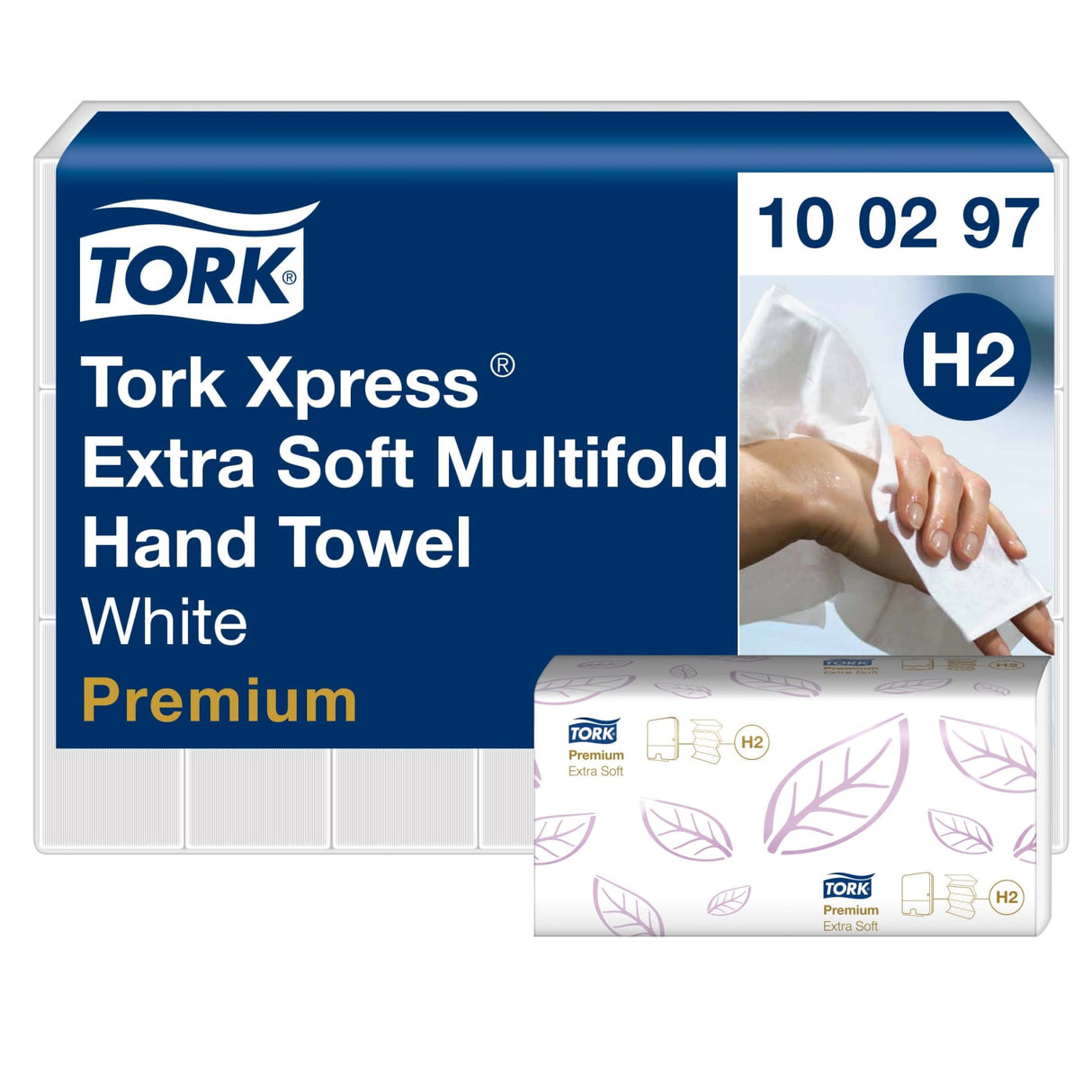Tork Xpress Multifold Papierhandtuch, 2-lagig, weiß, H2, mit QuickDry-Technologie
