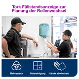 Tork Papierwischtücher M2, 1-lagig, streifenfrei für Glasreinigung – Ansicht 6
