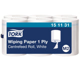Tork Papierwischtücher M2, 1-lagig, streifenfrei für Glasreinigung