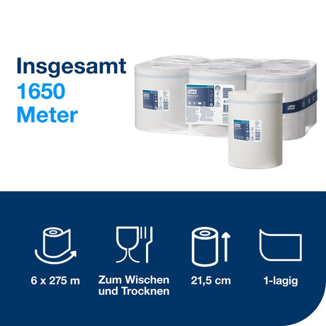 Tork Papierwischtücher M2, 1-lagig, streifenfrei für Glasreinigung – Ansicht 2