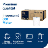 Tork Matic Soft Handtuchrollen H1, 2-lagig, weiß, 100 m/Rolle – Ansicht 2