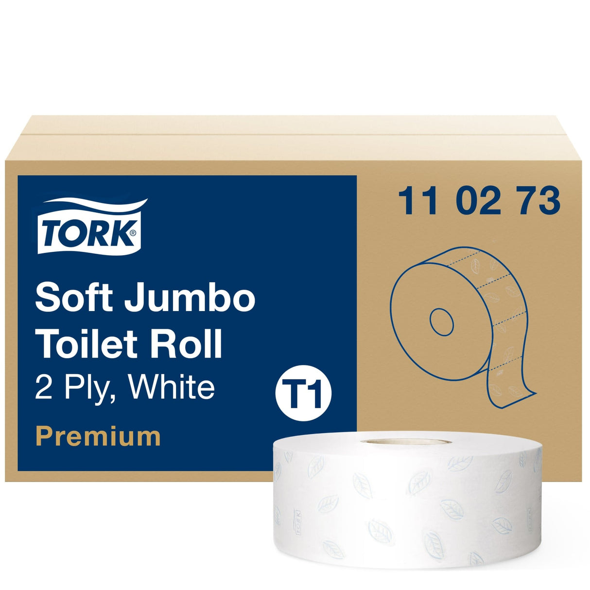 Tork Premium Jumbo Toilettenpapier T1, 2-lagig, weiß