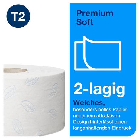 Tork Premium Mini Jumbo Toilettenpapier T2, 2-lagig, weiß – Ansicht 3