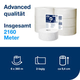 Tork Advanced Jumbo Toilettenpapier T1, 2-lagig, weiß – Ansicht 2