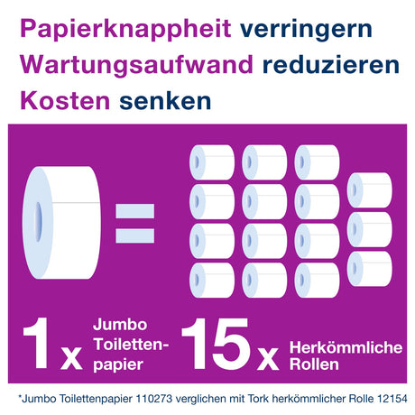 Tork Advanced Jumbo Toilettenpapier T1, 2-lagig, weiß – Ansicht 6