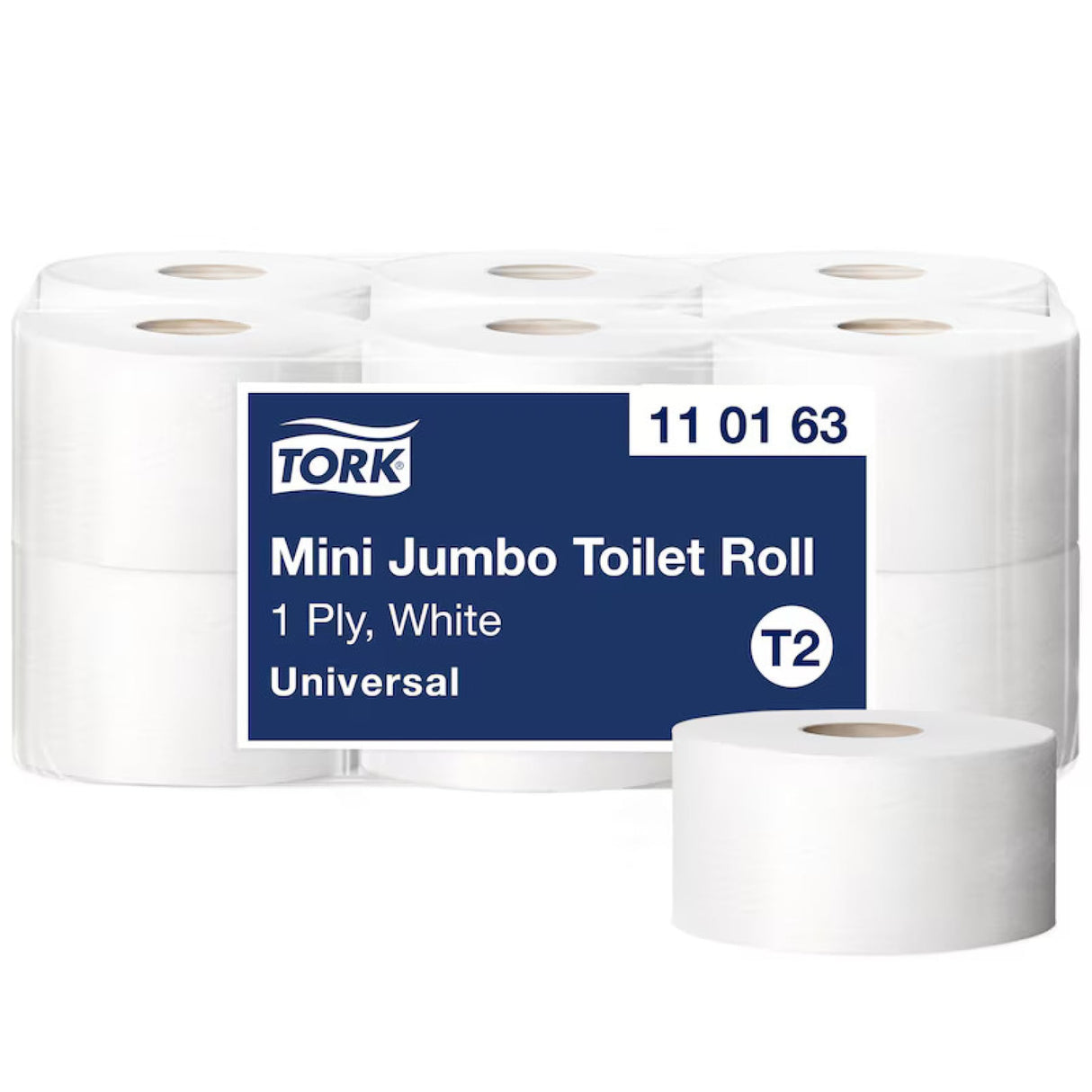 Tork Advanced Mini Jumbo Toilettenpapier T2, 1-lagig, weiß