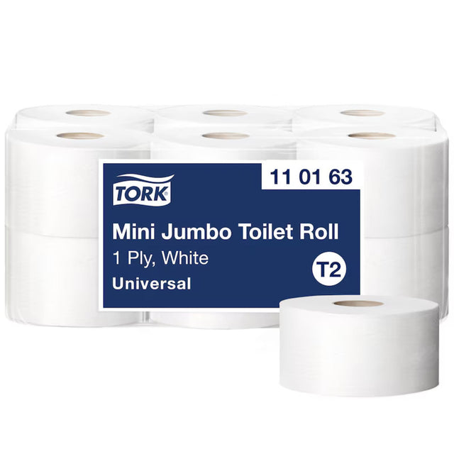 Tork Advanced Mini Jumbo Toilettenpapier T2, 1-lagig, weiß