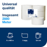 Tork Jumbo Toilettenpapier T1, 1-lagig, natur – Ansicht 2