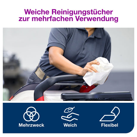 Tork Premium Reinigungstücher W1, 1-lagig, weich und flexibel – Ansicht 5