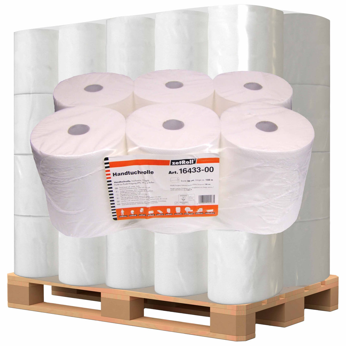 ZVG zetRoll Rollenhandtuchpapier, 2-lagig, weiß – Ansicht 4