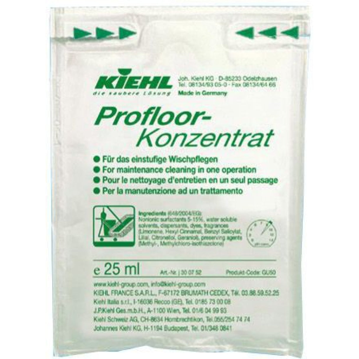 Kiehl Profloor-Konzentrat Wischpflege – Karton, 240 Dosierbeutel à 25 ml