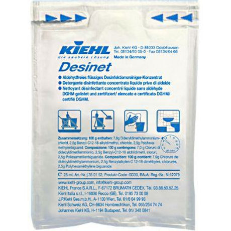 Kiehl Desinet-compact Desinfektionsreiniger-Konzentrat – Karton 240 Dosierbeutel à 25 ml