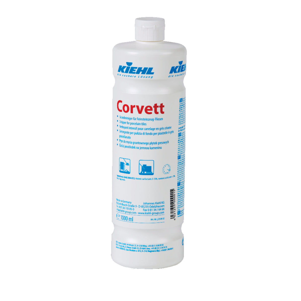 Kiehl Corvett Grundreiniger für Feinsteinzeug, stark alkalisch – porentiefe Tiefenreinigung