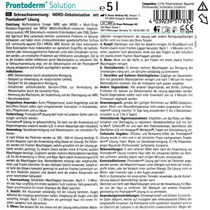 B. Braun Prontoderm Reinigungslösung zur MRE-Dekolonisation – Ansicht 5