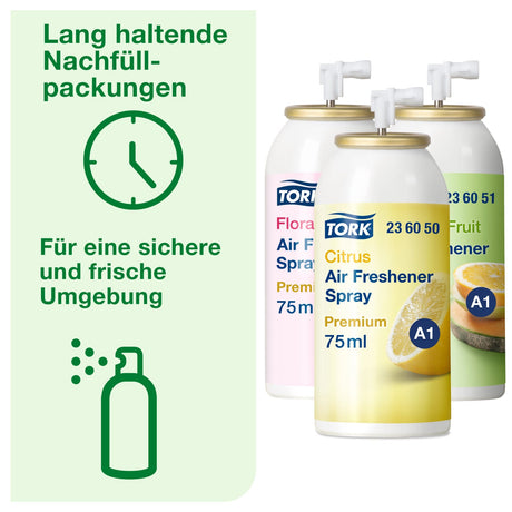 Tork Lufterfrischer Spray, langanhaltend und flexibel einstellbar, A1 – Ansicht 2