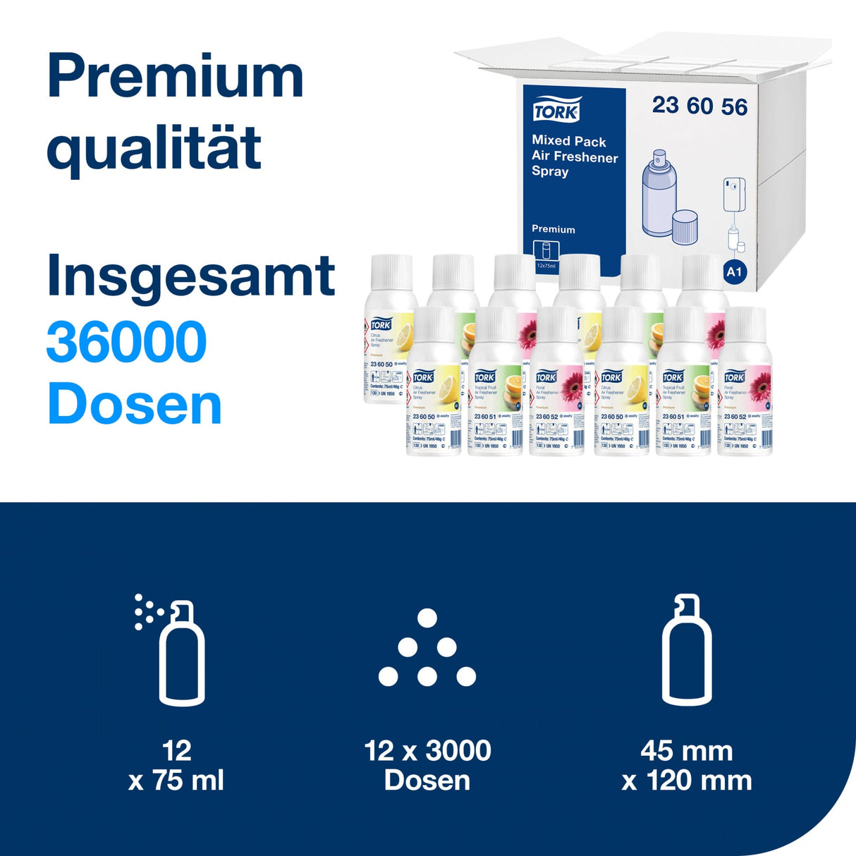 Tork Lufterfrischer Spray, langanhaltend und flexibel einstellbar, A1 – Ansicht 3
