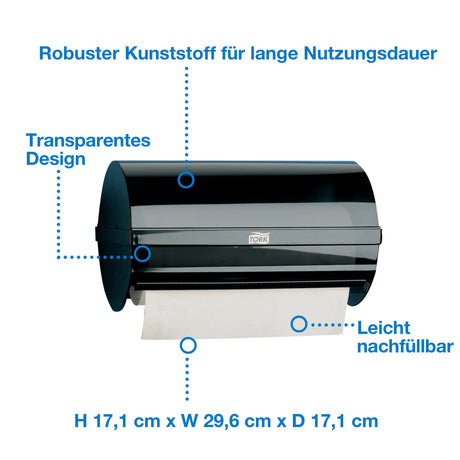 Tork Kleinrollenspender W5 mit Wandhalterung, wartungsarm – Ansicht 2