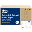 Tork Einzelblatt Toilettenpapier T3, 2-lagig, weiß