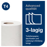 Tork Kleinrollen Toilettenpapier T4 Advanced, 3-lagig, weiß – Ansicht 2