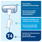 Tork Kleinrollen Toilettenpapier T4 Advanced, 3-lagig, weiß – Ansicht 7