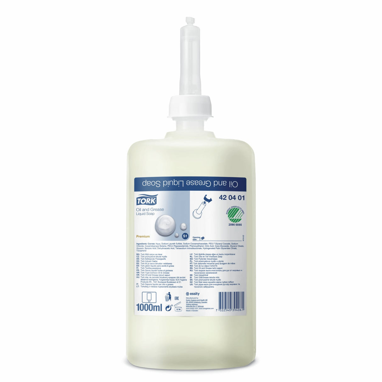 Tork Fettlösende Flüssigseife S1 – für stark verschmutzte Hände