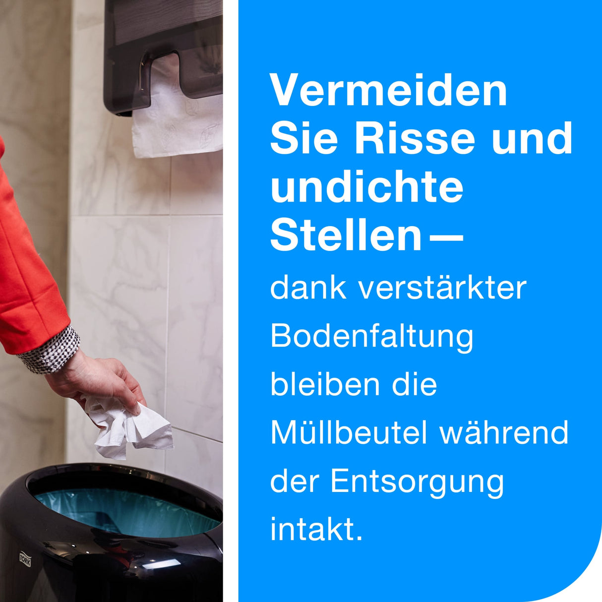 Tork Abfallsäcke 60 Liter, grün, B1, aus 55 % PCR-Material – Ansicht 6