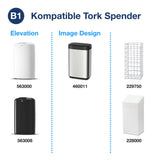 Tork Abfallsäcke 60 Liter, grün, B1, aus 55 % PCR-Material – Ansicht 3